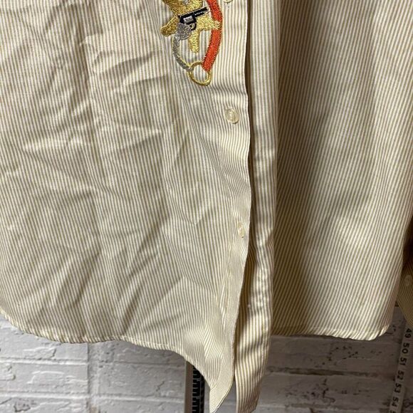 Fabrizio Vintage Embroidered Western Button Up Long Sleeve Shirt Large - Picture 5 of 12